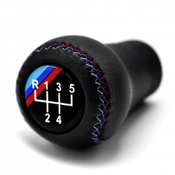 BMW Leather M Technic Tri Color ///M stitched Gear Shift Knob Stick 5 Speed Manual Transmission Shifter Lever