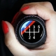 BMW Leather M Technic Tri Color ///M stitched Gear Shift Knob Stick 5 Speed Manual Transmission Shifter Lever