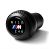 Short Shift Gear Knob For BMW M Sport 6 Speed Manual Transmission Genuine Leather Gear Stick Shifter Lever Push-in Type