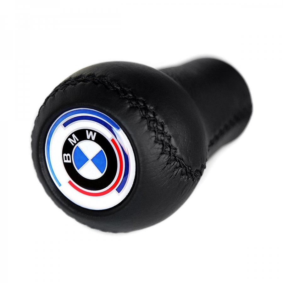 Short Shift Gear Knob For BMW Early Motorsport 4-5-6 Speed Manual Transmission Genuine Leather Shifter Lever Push-in Type