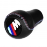 Short Shift Gear Knob For BMW Motorsport Tri Color ///M stitched 4-5-6 Speed Manual Transmission Shifter Lever Push-in Type