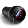 Short Shift Gear Knob For BMW M3 E30 EVO3 M Technic Tri Color ///M stitched DogLeg Manual Gearbox Shifter Lever Push-in Type
