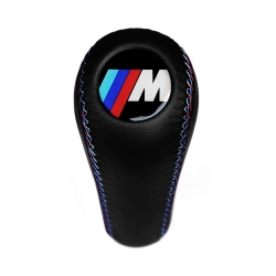 BMW M Technic Tri Color ///M stitched Leather Gear Shift Knob Stick 5/6 Speed Manual Transmission Shifter Lever