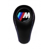 Gear Stick Shift Knob For BMW M Sport Tri Color ///M stitched Genuine Leather 4-5-6 Speed Manual Transmission Lever Push-in Type