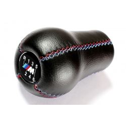 BMW M Sport Tri Color ///M stitched Leather Gear Shift Knob Stick 6 Speed Manual Transmission Shifter Lever