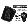 BMW E46 M Sport Leather Gear Shift Knob Stick 5 Speed Manual Transmission Shifter Lever & Gaiter Boot