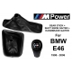 BMW E46 M Sport Leather Gear Shift Knob Stick 6 Speed Manual Transmission Shifter Lever + Handbrake + Gaiter Boot