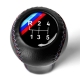 BMW Leather M Technic Dog Leg Tri Color ///M stitched Gear Shift Knob Stick Screw-On Type E10 E12 E9 E3 2002 1802 Shifter Lever