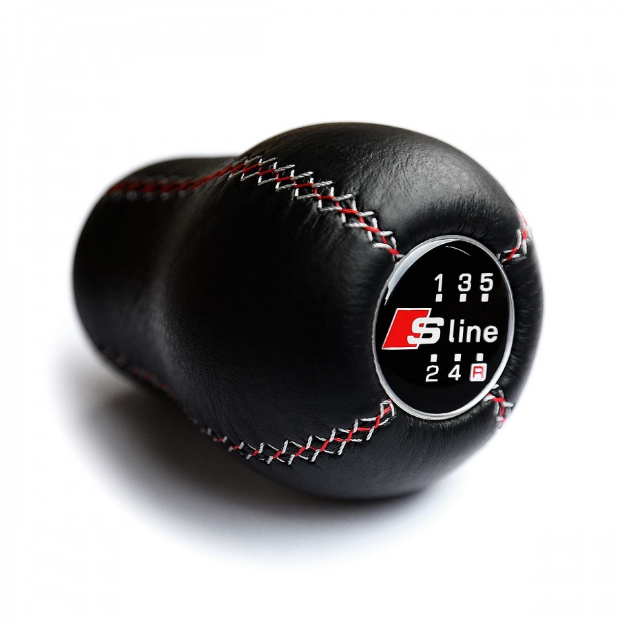 LT Sport 5-Speed Manual Transmission Stick Shift Knob PVC Leather Black Gear Lever Cover 