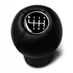 Audi Leather Screw-On Type Gear Shift Knob Stick 6 Speed Manual Transmission Shifter Lever