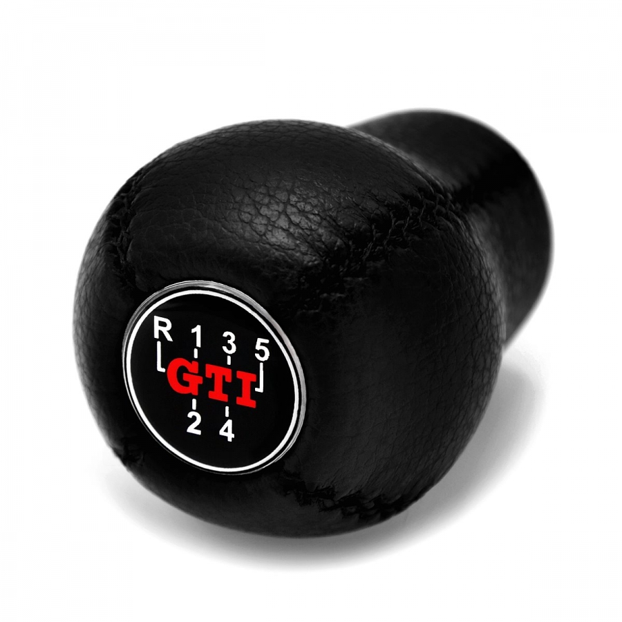 Volkswagen Gti Leather Screw-On Type Gear Shift Knob Stick 5 Speed Manual Transmission Shifter Lever