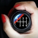 BMW M Sport Tri Color ///M stitched Leather Gear Shift Knob Stick 6 Speed Manual Transmission Shifter Lever