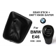 BMW E46 Leather Gear Shift Knob Stick 6 Speed Manual Transmission Shifter Lever & Gaiter Boot