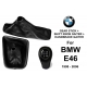 BMW E46 Leather Gear Shift Knob Stick 6 Speed Manual Transmission Shifter Lever + Handbrake + Gaiter Boot