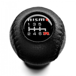 Nissan Nismo Leather Gear Shift Knob Stick 6 Speed Manual Transmission Shifter Lever Screw-On Type M10xP1.25