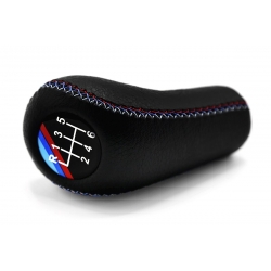 BMW M Technic 6 Speed 3 Color Stitches Leather Gear Stick Shift Knob