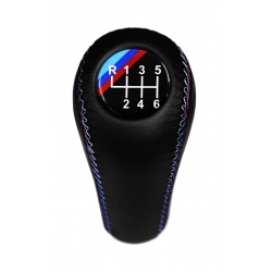 BMW M Technic Tri Color ///M stitched Leather Gear Shift Knob Stick 6 Speed Manual Transmission Shifter Lever