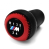 BMW Red/Black Leather M Sport Gear Shift Knob Stick 5 Speed Manual Transmission Shifter Lever