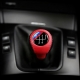 BMW Red/Black Leather M Sport Gear Shift Knob Stick 5 Speed Manual Transmission Shifter Lever