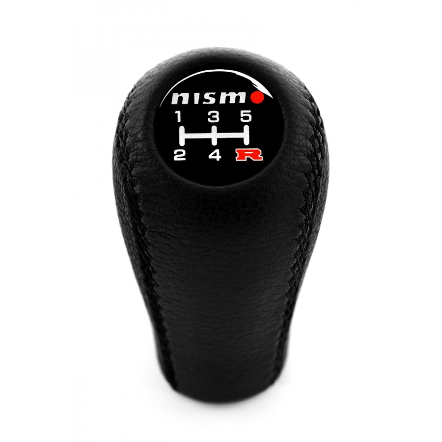 Nissan Nismo Leather Gear Shift Knob Stick 5 Speed Manual Transmission Shifter Lever Screw-On Type M10xP1.25