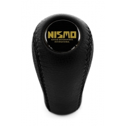 Nissan Old Nismo Emblem Leather Gear Shift Knob Stick 5/6 Speed Manual Transmission Shifter Lever Screw-On Type M10xP1.25