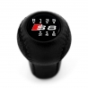 Audi A8 S8 4D D2 Genuine Leather Short Shift Knob 6 Speed Manual Transmission Gear Shifter Lever Screw-On Type M12x1.5