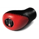Audi S-Line Red/Black Leather Screw-On Type Gear Shift Knob Stick 5 Speed Manual Transmission Shifter Lever