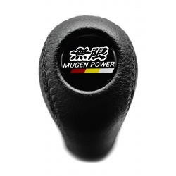 Honda Mugen Power Leather Gear Shift Knob Stick 5/6 Speed Manual Transmission Shifter Lever Screw-On Type M10xP1.5