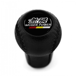 Honda Mugen Power Leather Gear Shift Knob Stick 5/6 Speed Manual Transmission Shifter Lever Screw-On Type M10xP1.5