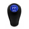 Honda / Acura Trust Grex Blue Emblem Genuine Leather Gear Stick Shift Knob 5 Speed Manual Transmission Shifter Lever M10xP1.5