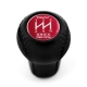 Mazda Trust Grex Blue Emblem Leather Screw-On Type Short Shift Knob 5 Speed Manual Transmission Shifter Lever M10x1.25