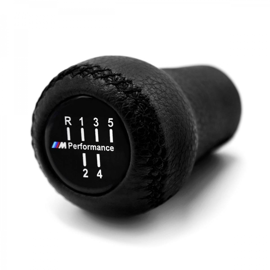 BMW M Performance Genuine Leather Short Shift Knob 6 Speed Manual Transmission Shifter Lever Push-On Type