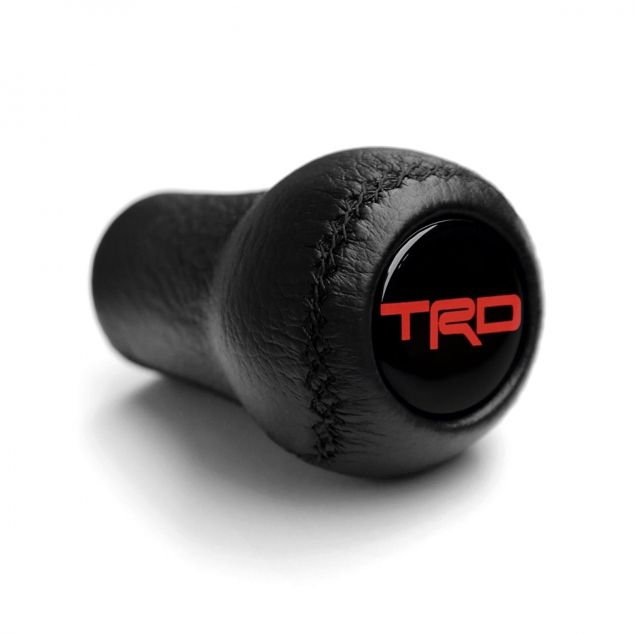 Toyota Trd Leather Screw-On Type Gear Shift Knob Stick 5/6 Speed Manual Transmission Shifter Lever M12x1.25