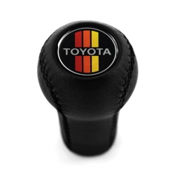 Toyota Sport Leather Screw-On Type Gear Shift Knob Stick 5/6 Speed Manual Transmission Shifter Lever M12x1.25