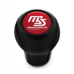 Mazda Mazdaspeed Genuine Leather Screw-On Type Short Shift Knob 5-6 Speed Manual Transmission Shifter Lever M10x1.25