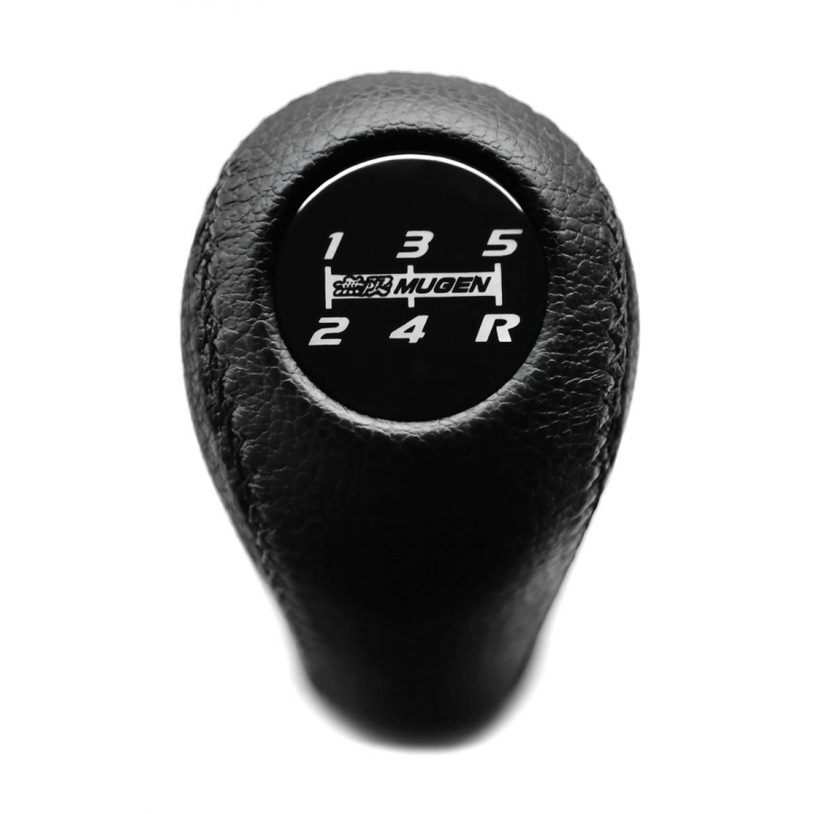 Honda / Acura Mugen Power Leather Gear Shift Knob Stick 5/6 Speed Manual Transmission Shifter Lever Screw-On Type M10xP1.5