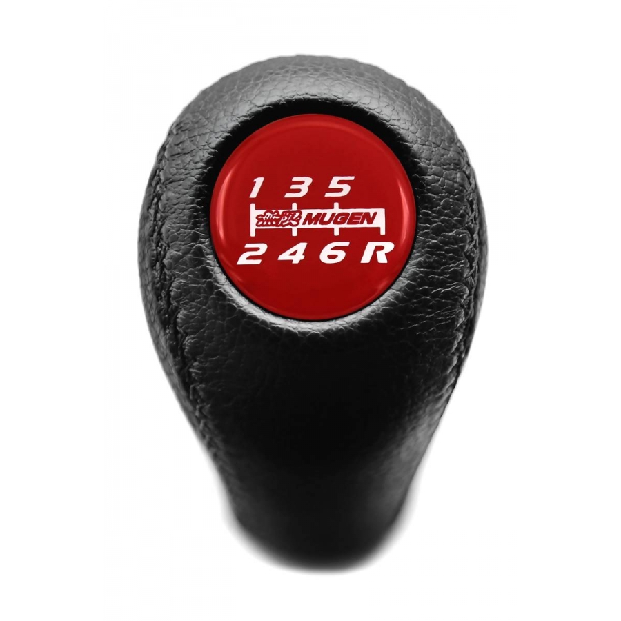Honda / Acura Mugen Power Red Emblem Leather Shift Knob Stick 5 Speed Manual Transmission Shifter Lever M10xP1.5