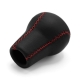 Mazda Mazdaspeed Red Emblem Genuine Leather Screw-On Type Short Shift Knob 5-6 Speed Manual Transmission Shifter Lever M10x1.25