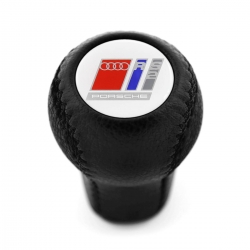 Audi RS Porsche Leather Gear Shift Knob Stick 5/6 Speed Manual Transmission Shifter Lever Screw-On Type M12x1.5