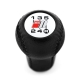 Audi S3 S4 S6 S8 White Gear Shift Knob 5 Speed Manual Transmission Genuine Leather Shifter Lever Screw-On Type M12x1.5