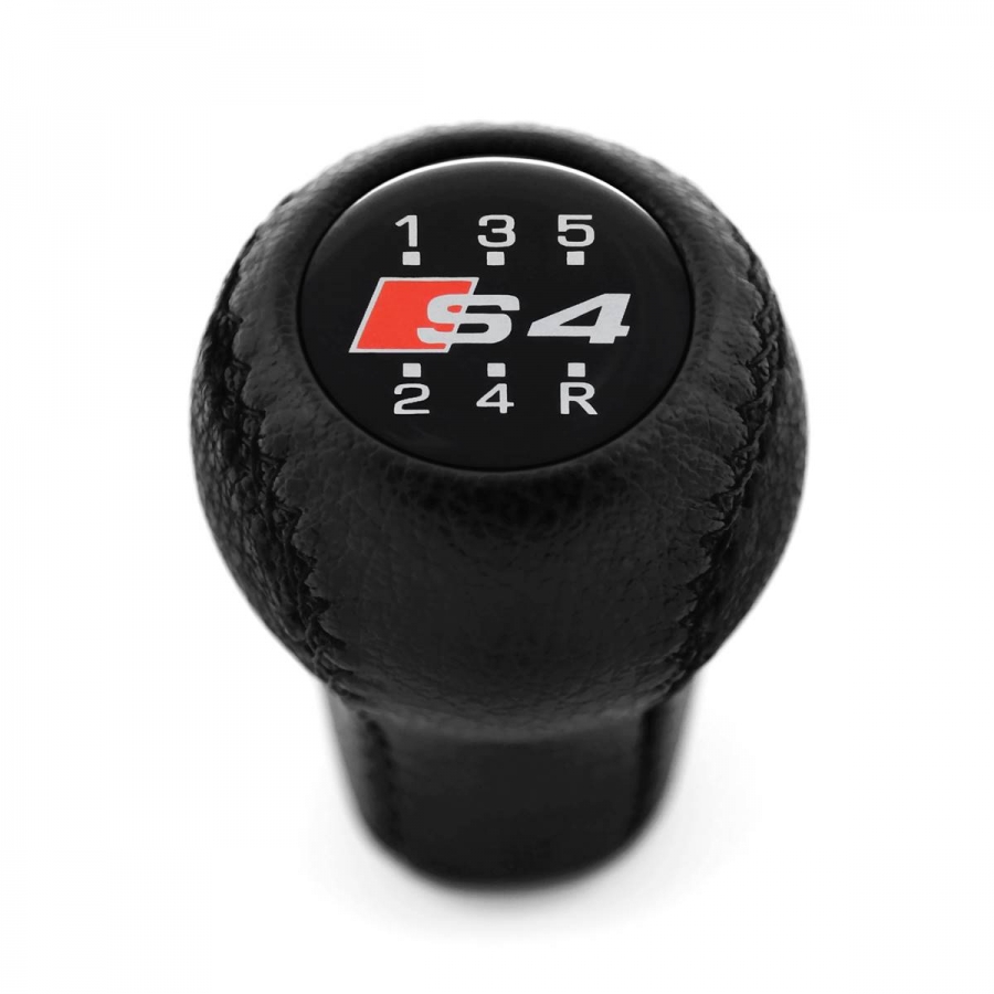 Audi 8D B5 A4 S4 1994-2001 Sport Leather Gear Shift Knob Stick 5 Speed Manual Transmission Shifter Lever Screw-On Type M12x1.5