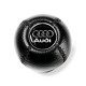 Audi Silver logo Leather Gear Shift Knob Stick 5/6 Speed Manual Transmission Shifter Lever Screw-On Type