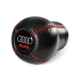 Audi Red Logo With Red Stitching Leather Gear Shift Knob Stick 5/6 Speed Manual Transmission Shifter Lever Screw-On Type