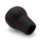 Audi Sport Red Stitch Leather Gear Shift Knob Stick 5/6 Speed Manual Transmission Shifter Lever Screw-On Type M12x1.5