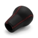 Audi Sport Red Stitch Leather Gear Shift Knob Stick 5/6 Speed Manual Transmission Shifter Lever Screw-On Type M12x1.5