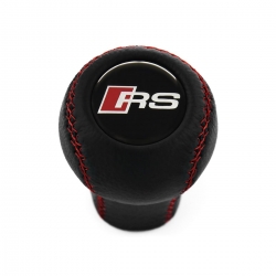 Audi RS-Line Leather Gear Shift Knob Stick 5/6 Speed Manual Transmission Shifter Lever Screw-On Type M12x1.5