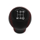 Audi Red Stitched Leather Gear Shift Knob 5 Speed Manual Transmission Shifter Lever Screw-On Type M12x1.5