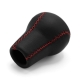 Audi Red Stitched Leather Gear Shift Knob 5 Speed Manual Transmission Shifter Lever Screw-On Type M12x1.5