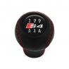 Audi 8D B5 A4 S4 1994-2001 4A C4 100 S4 Red Stitched Leather Gear Shift Knob 5 Speed Manual Transmission Shifter Lever M12X1.5