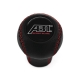 Audi ABT Emblem Red Stitch Leather Gear Shift Knob Stick 5/6 Speed Manual Transmission Shifter Lever Screw-On Type M12x1.5